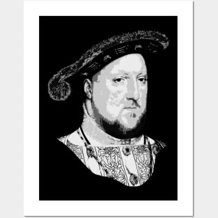 King Henry VIII Black and White Posters and Art